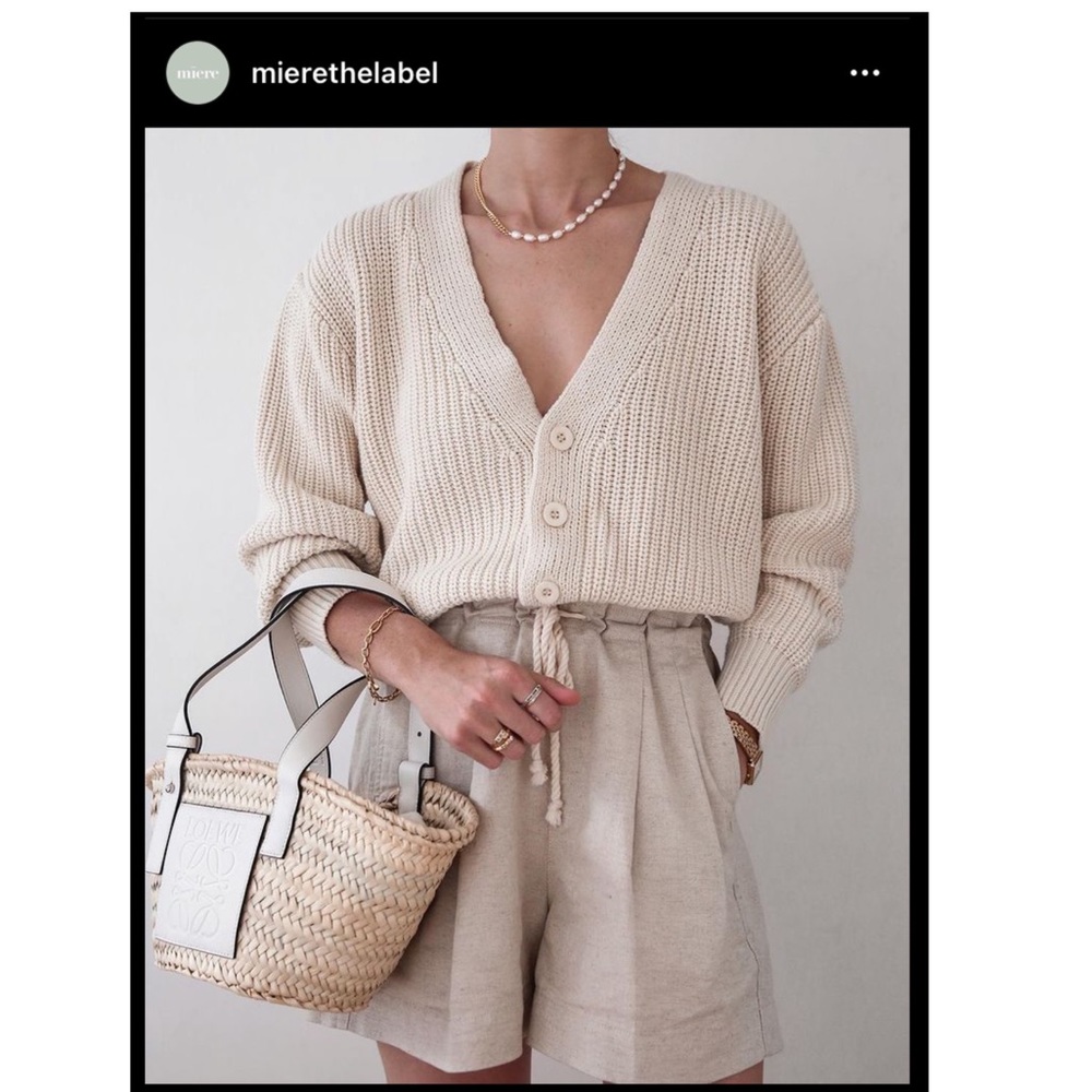 ORGANIC COTTON chunky rib cardigan